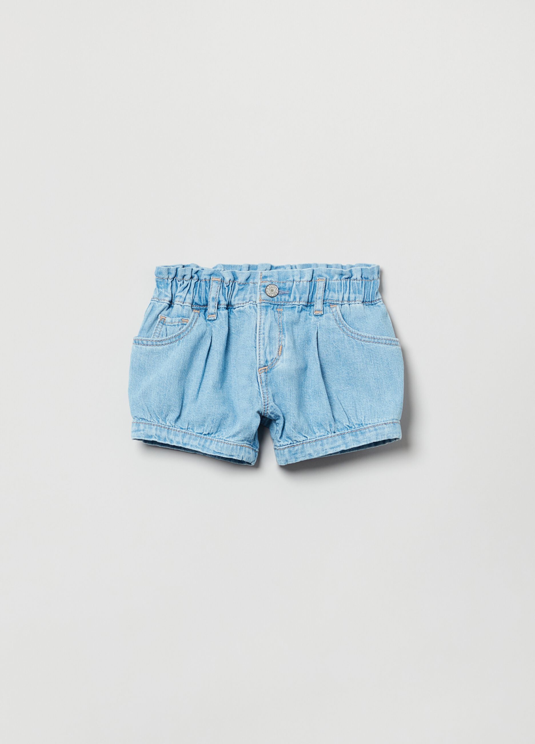 Shorts a palloncino in denim