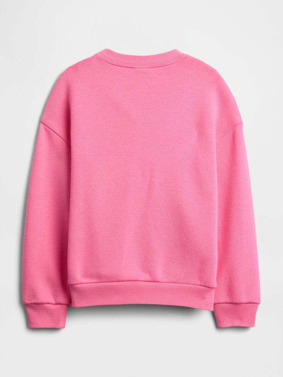 Felpa rosa in misto cotone Bambina_1