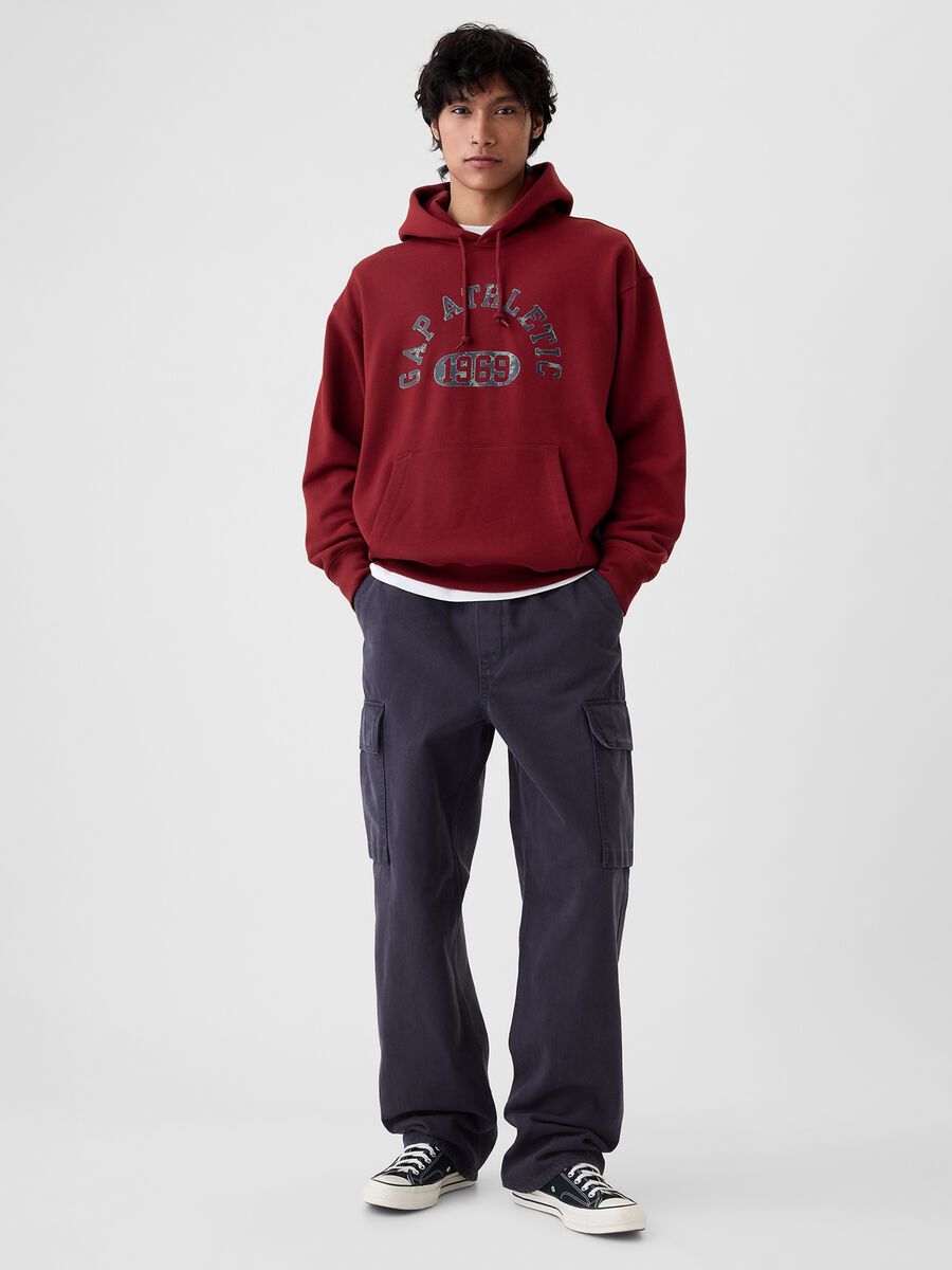 Felpa con cappuccio e stampa logo  Uomo_1