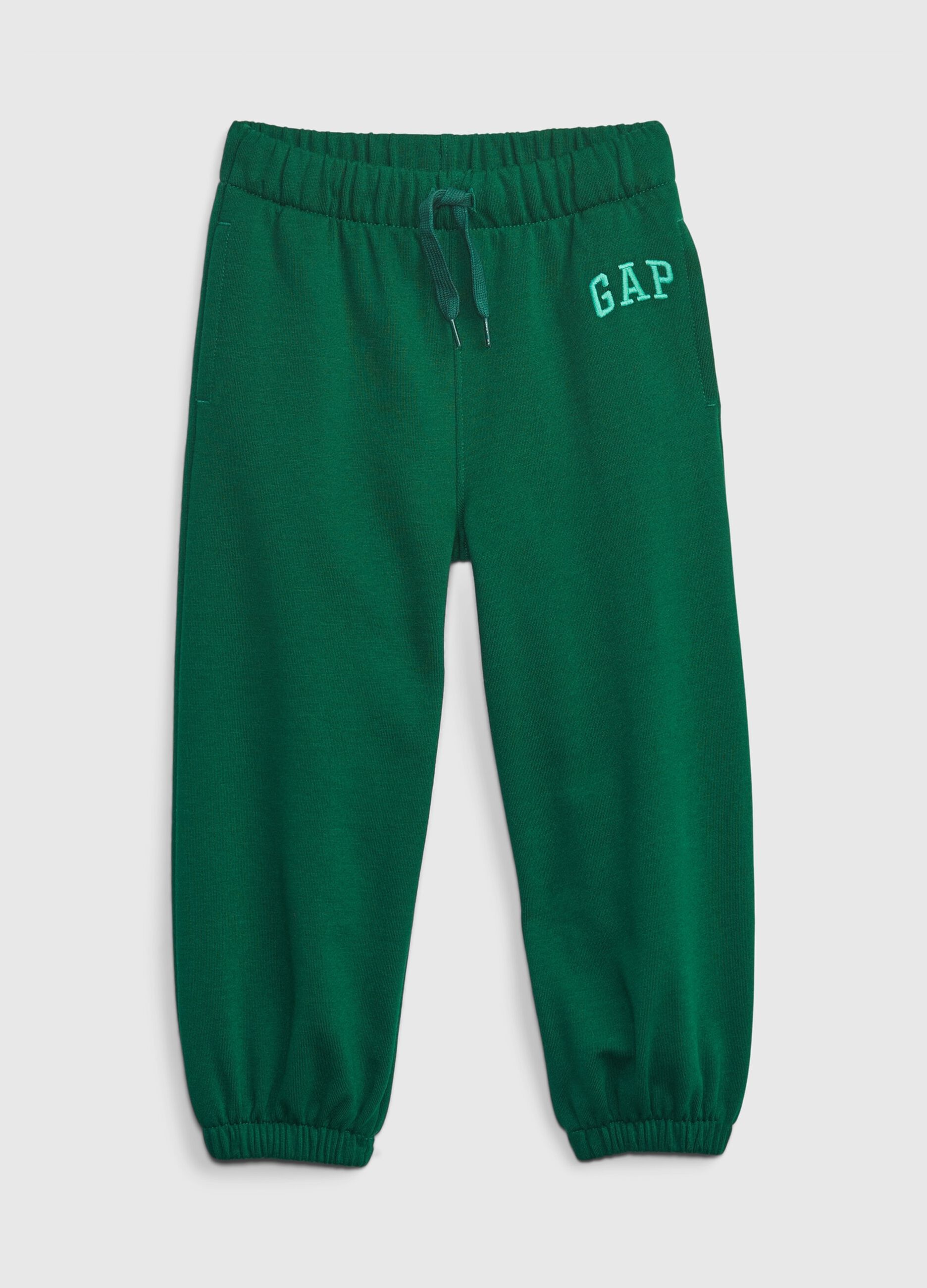Joggers in felpa con ricamo logo