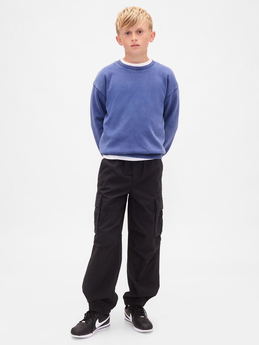 Felpa blu in cotone per bambino Bambino_2