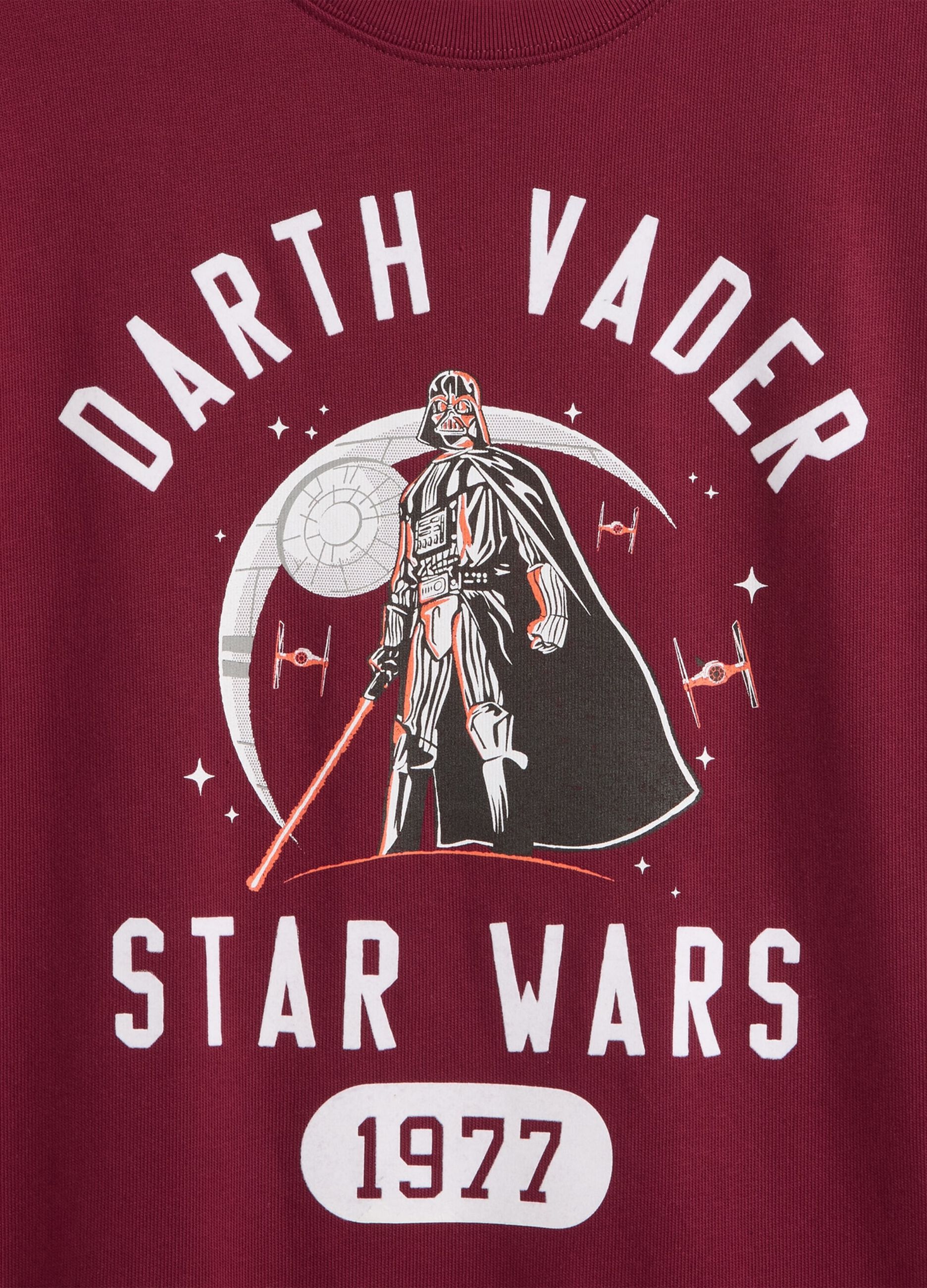 T-shirt rossa con stampa Darth Vader_2