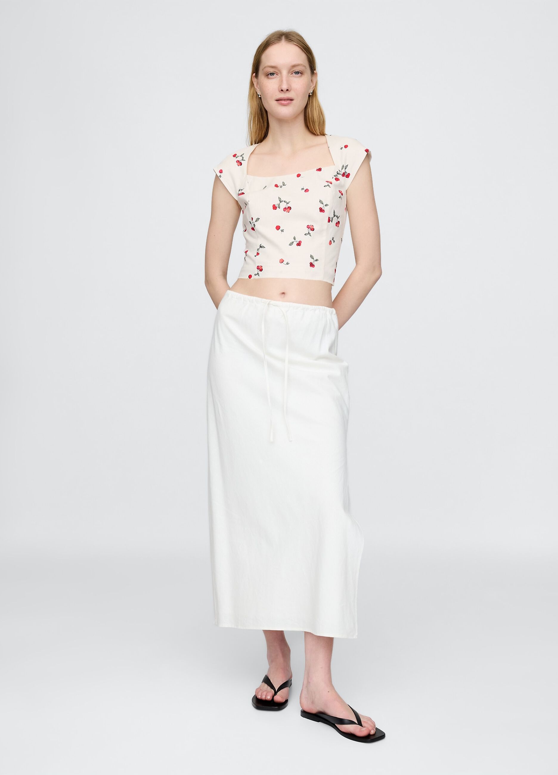 Blusa corta a fiori Gap_1