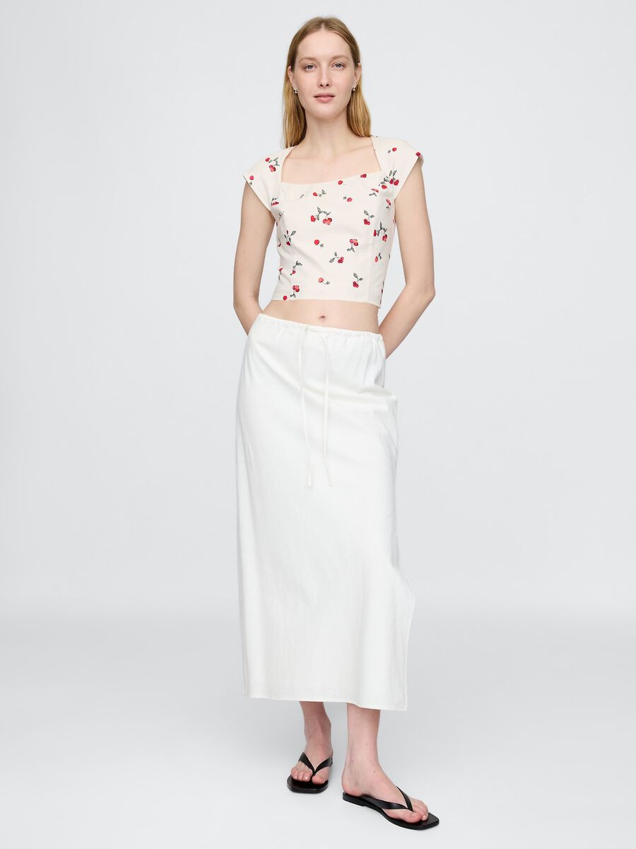Blusa corta a fiori Gap Donna_1