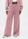 Pantaloni rosa da donna in misto cotone e poliestere_1