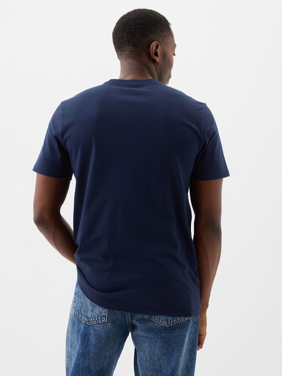 Cotton T-shirt with logo print Man_2