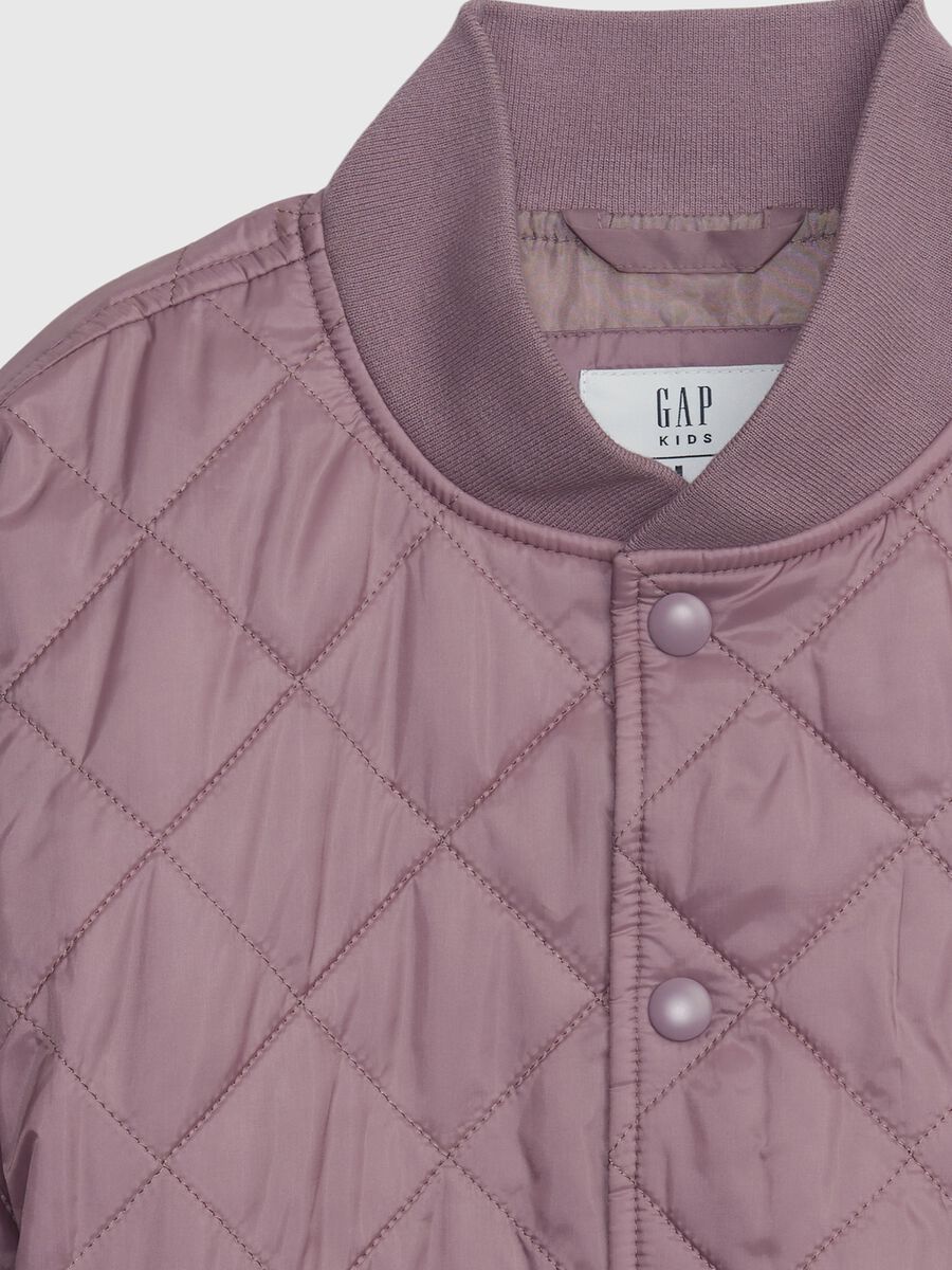 Quilted jacket with diamond weave Girl_2