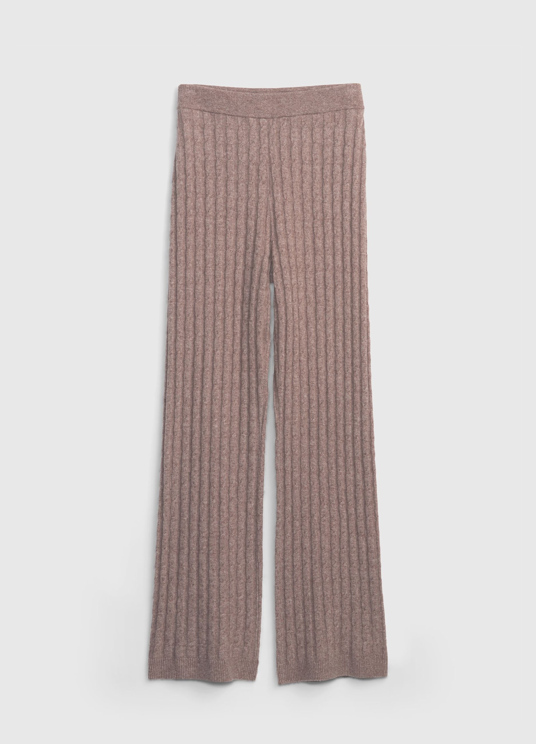 Wide-leg trousers with cable design_4