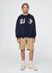 Felpa con logo GAP, cappuccio e zip in misto cotone_1