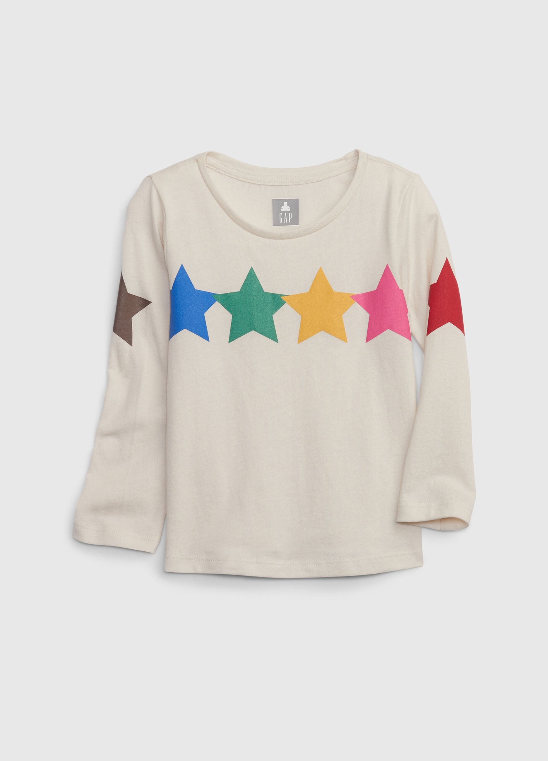 T-shirt a maniche lunghe con stampa stelle