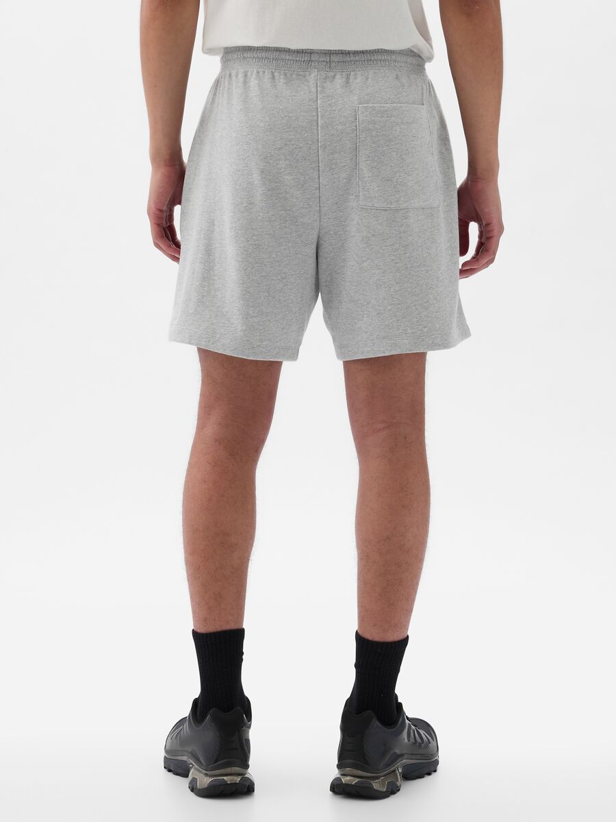 Shorts jogger in felpa stampa maxi logo Uomo_2