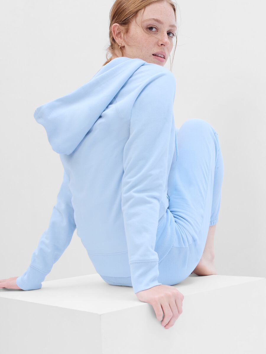 Full-zip con cappuccio e ricamo logo Donna_1
