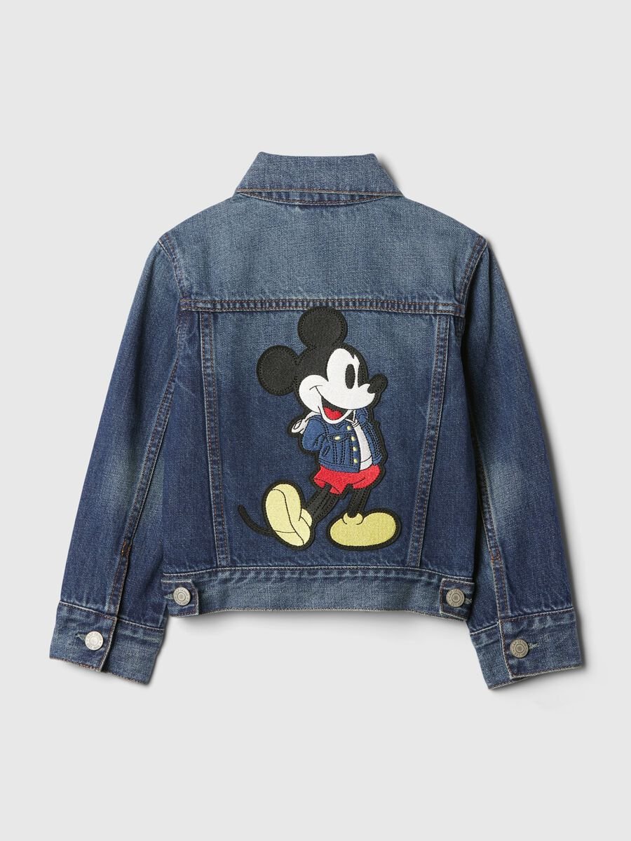 Giacca in denim con stampa Mickey Mouse Bimbo_1