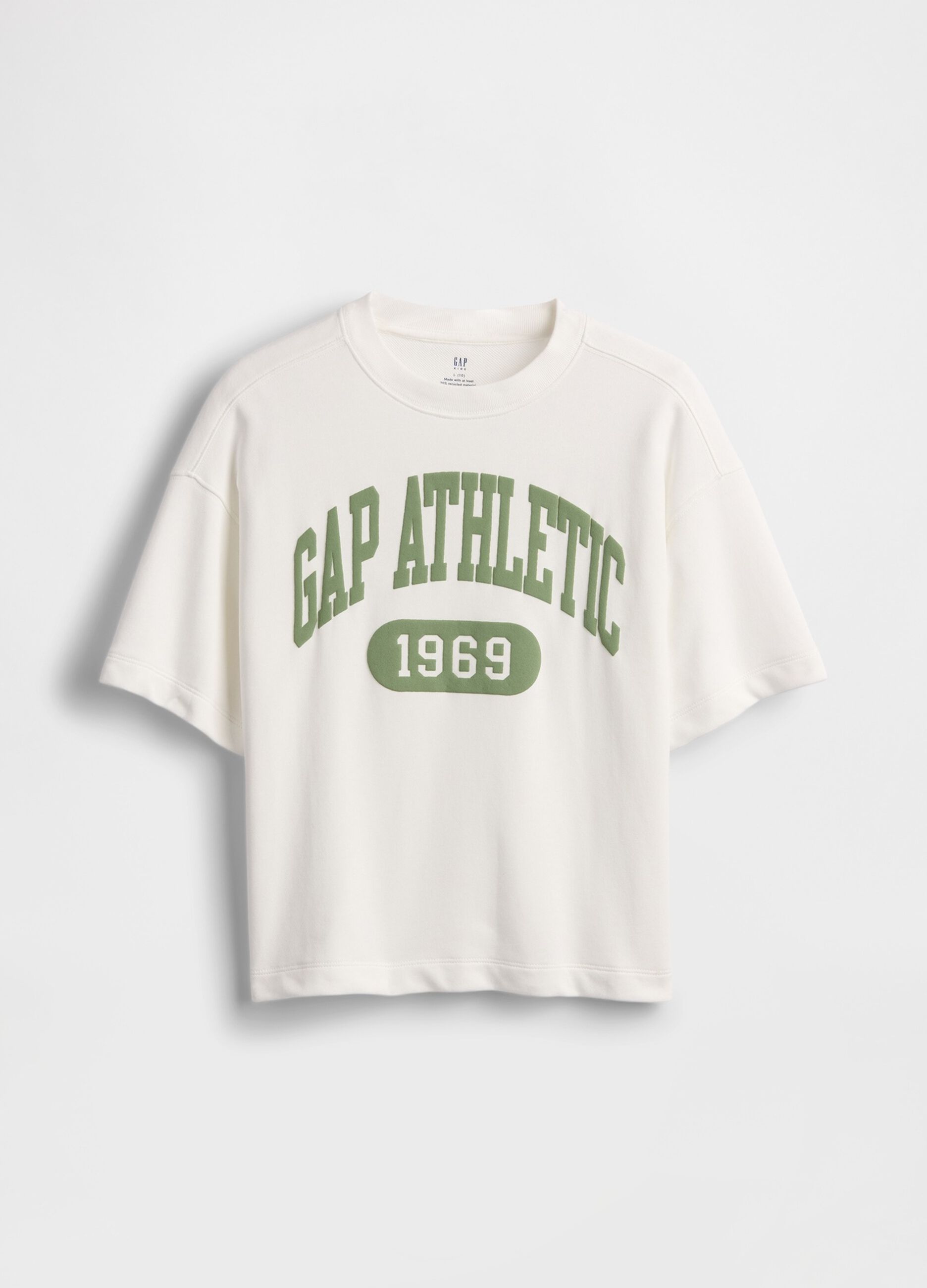 T-shirt bianca con logo GAP ATHLETIC 1969