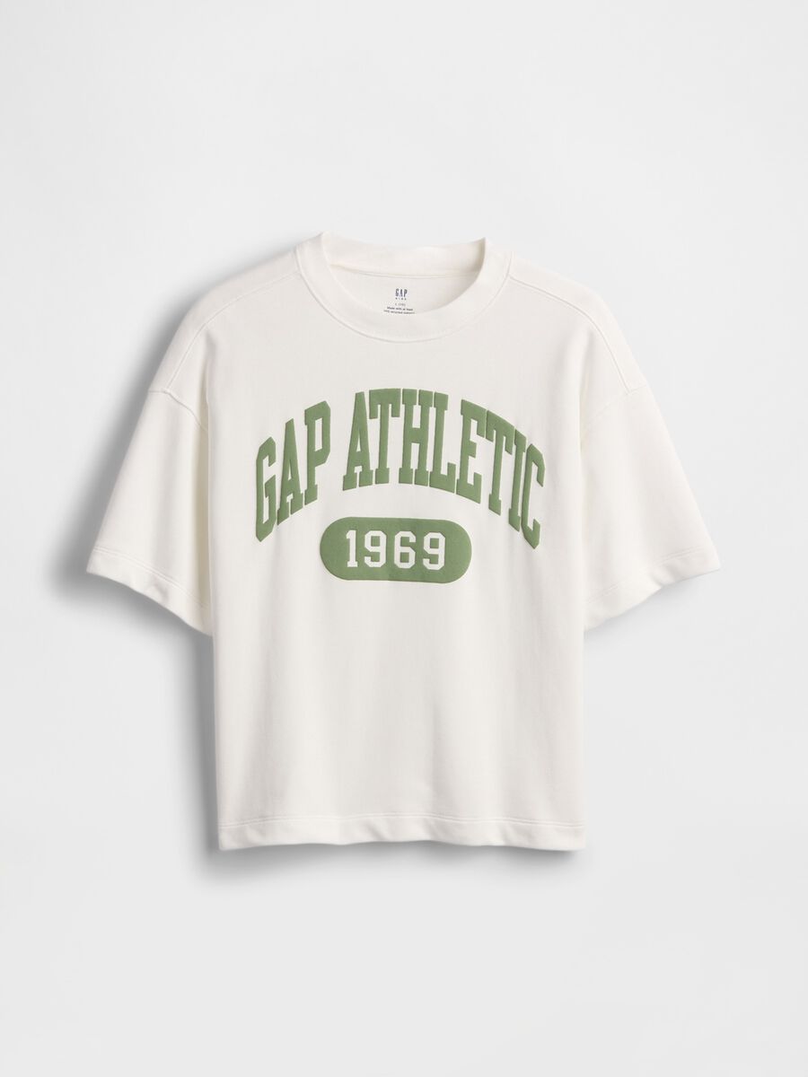 T-shirt bianca con logo GAP ATHLETIC 1969 Bambino_0