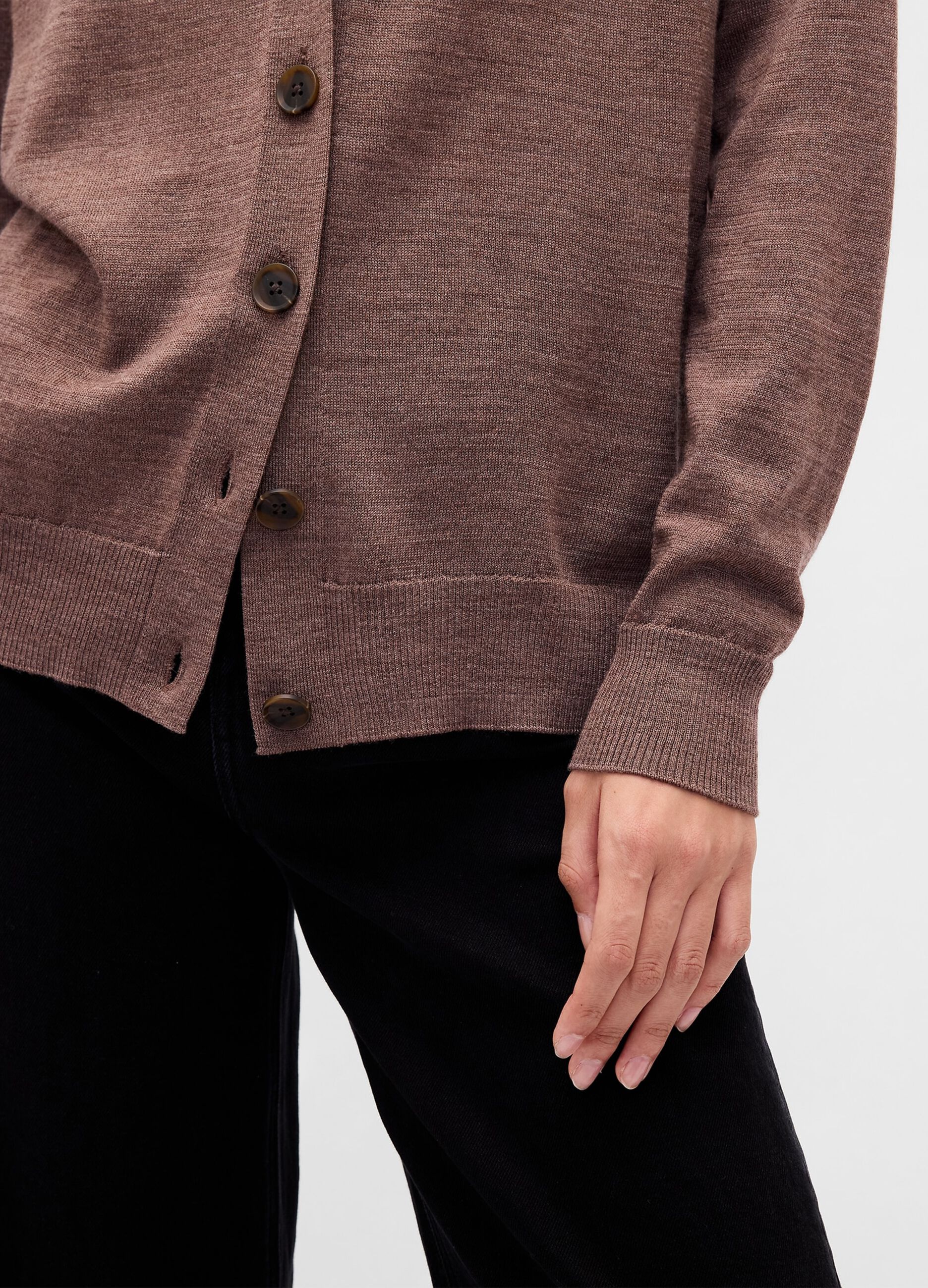 Brown wool cardigan