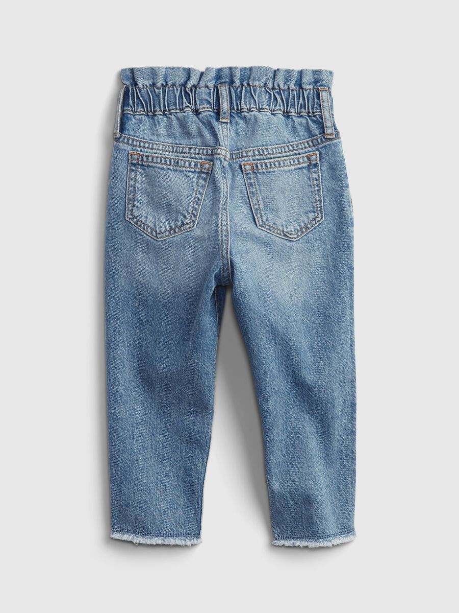 Mum-fit jeans with ruffles Baby Girl_2