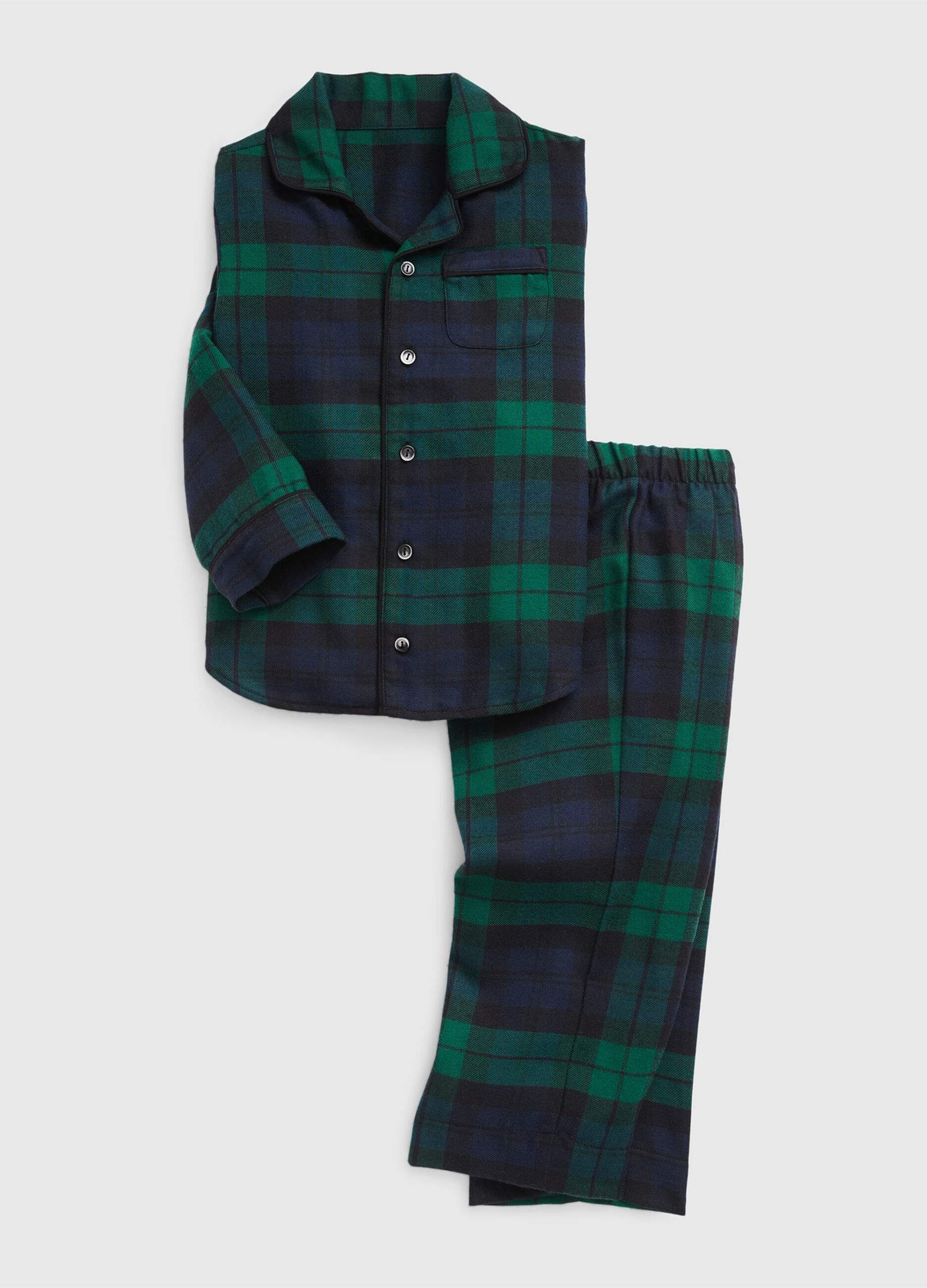 Long pyjamas with tartan pattern