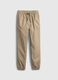 Stretch cotton joggers with drawstring_0