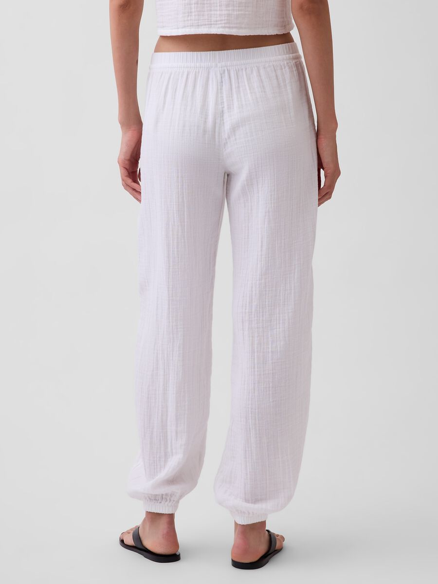 Pantaloni jogger in puro cotone Donna_2