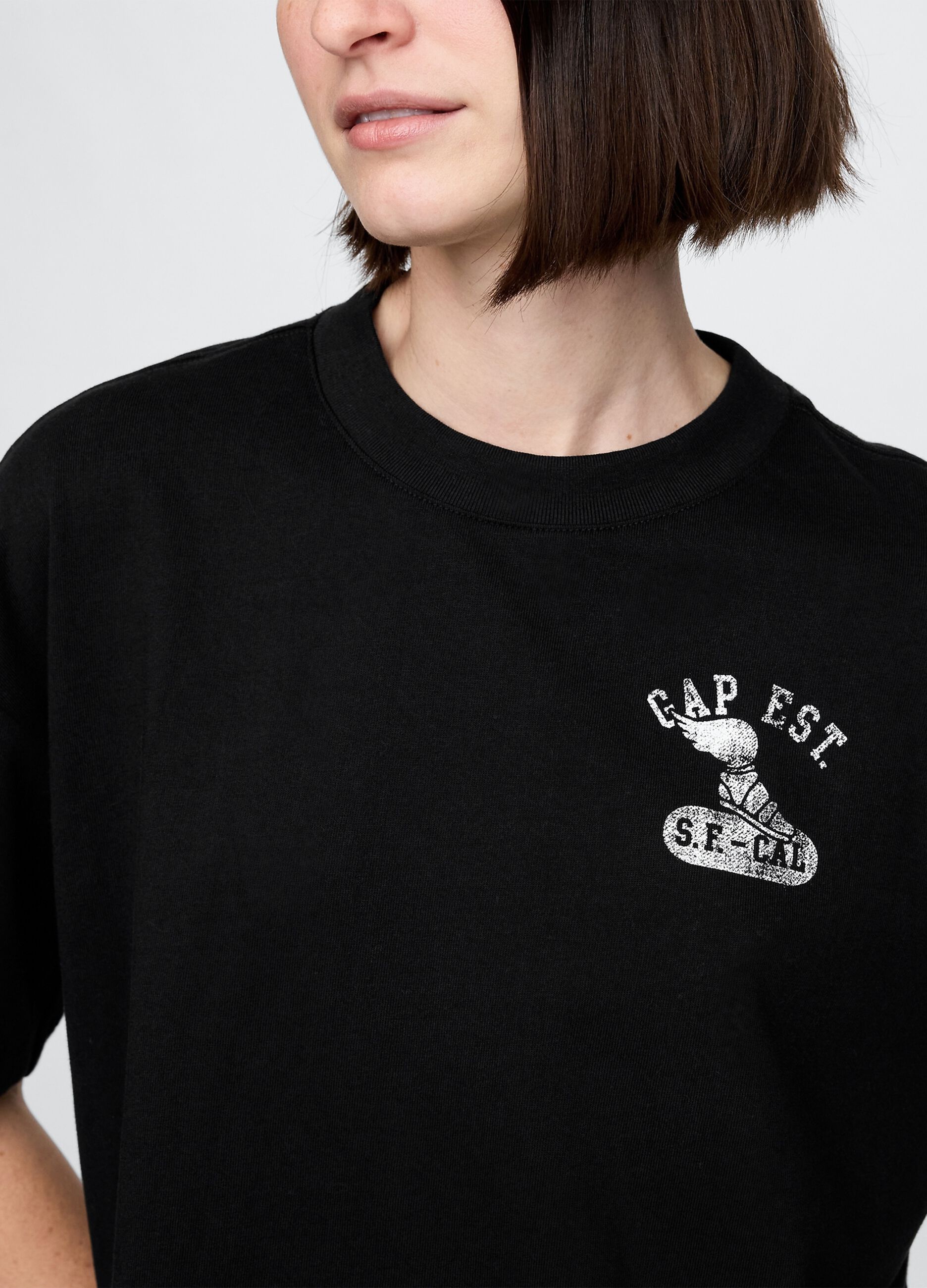 T-shirt nera GAP in cotone_3