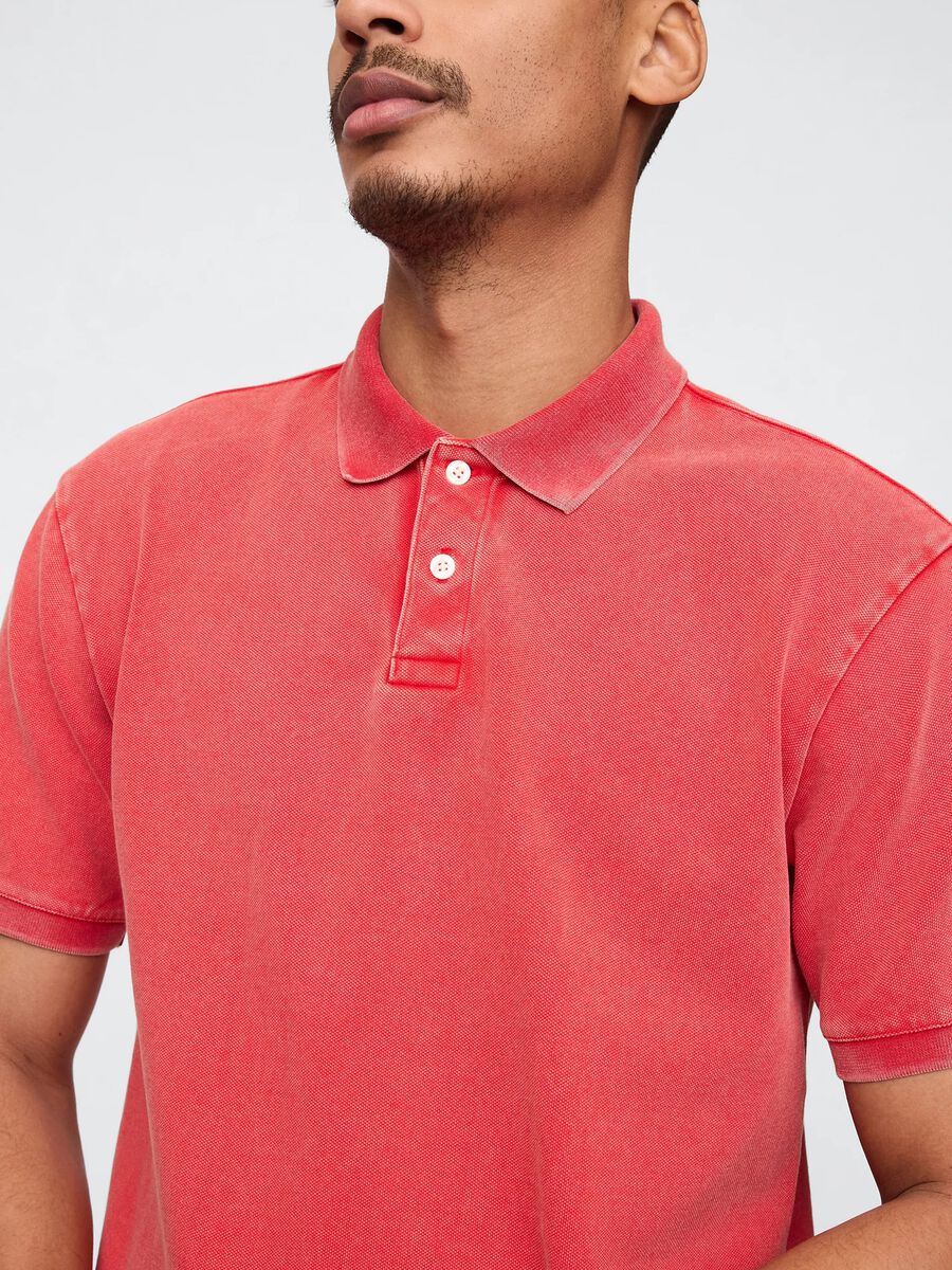 Polo a maniche corte in puro cotone Gap Uomo_3