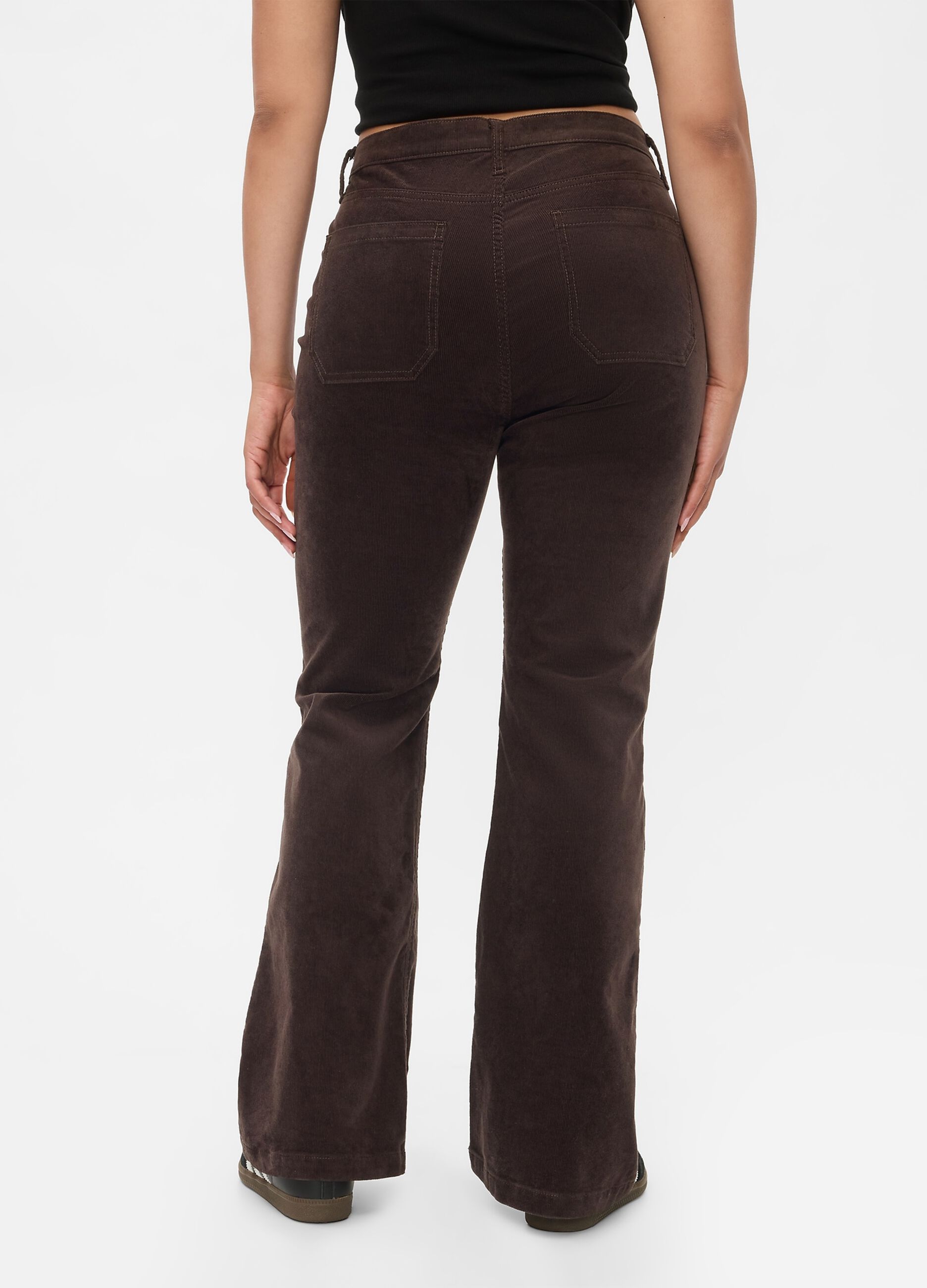 Flare-fit high-rise trousers in corduroy_6