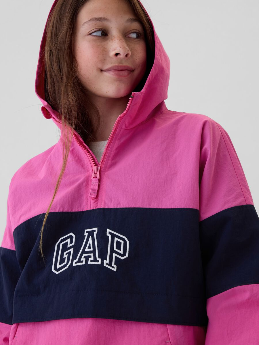 Giacca corta in nylon half-zip Bambina_3