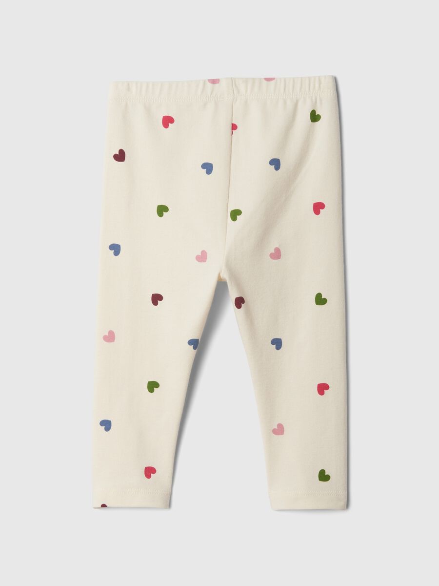 Leggings in cotone stretch con stampa Bimba_1