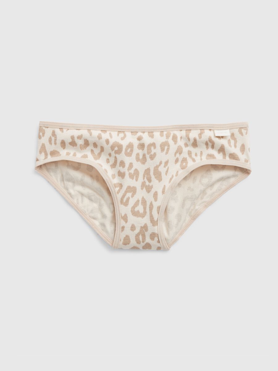Multipack cinque slip con stampa animalier Bambina_1