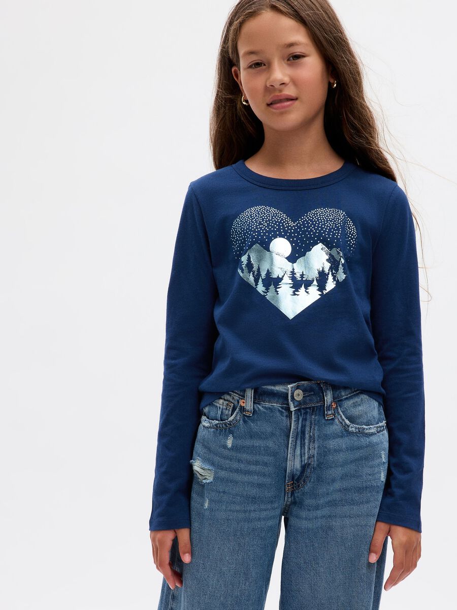 Long-sleeved T-shirt with print Girl_0