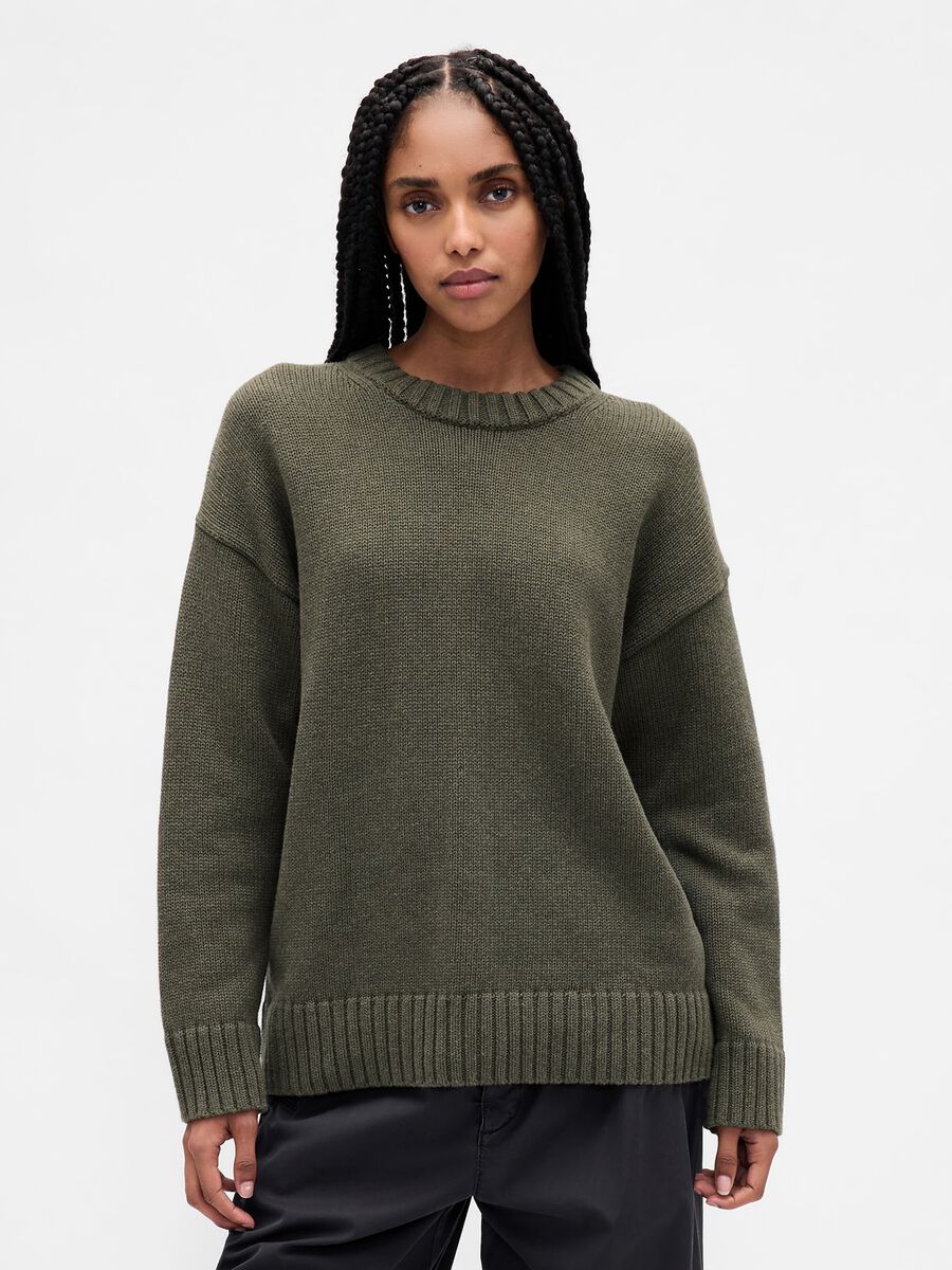 Maglione verde in cotone Donna_1