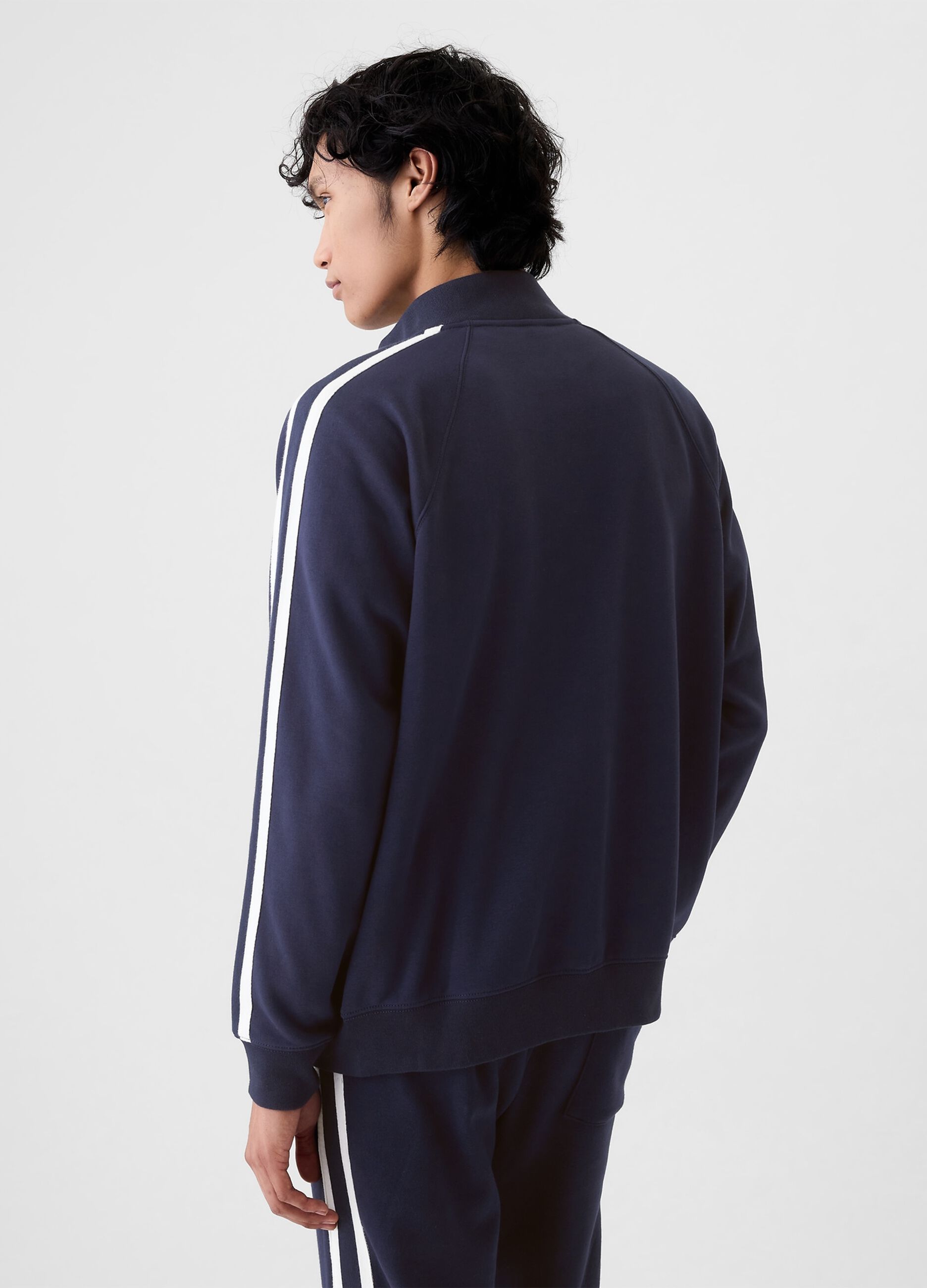 Full-zip con bande rigate ricamo logo Athletic_2