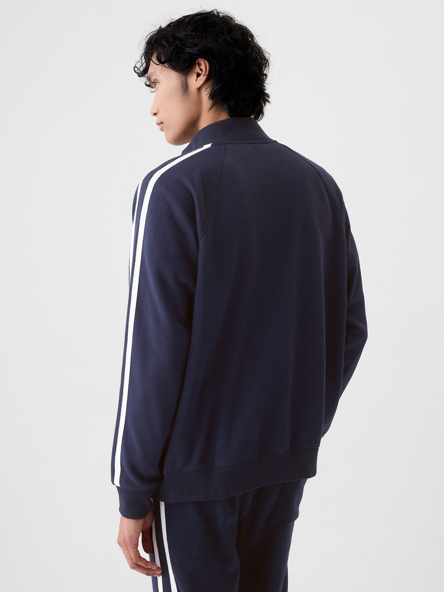 Full-zip con bande rigate ricamo logo Athletic Uomo_2