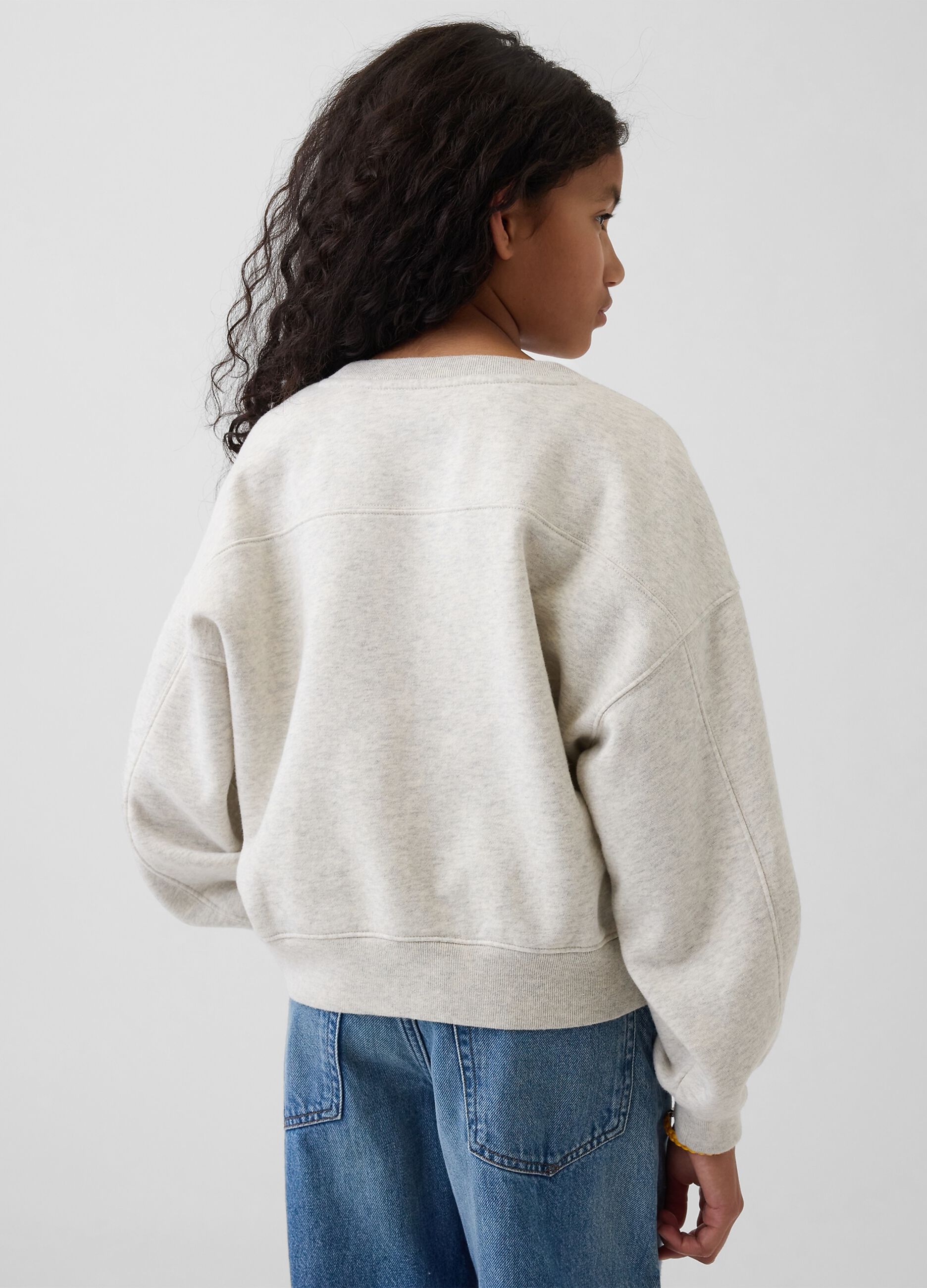 Felpa girocollo in misto cotone con logo GAP