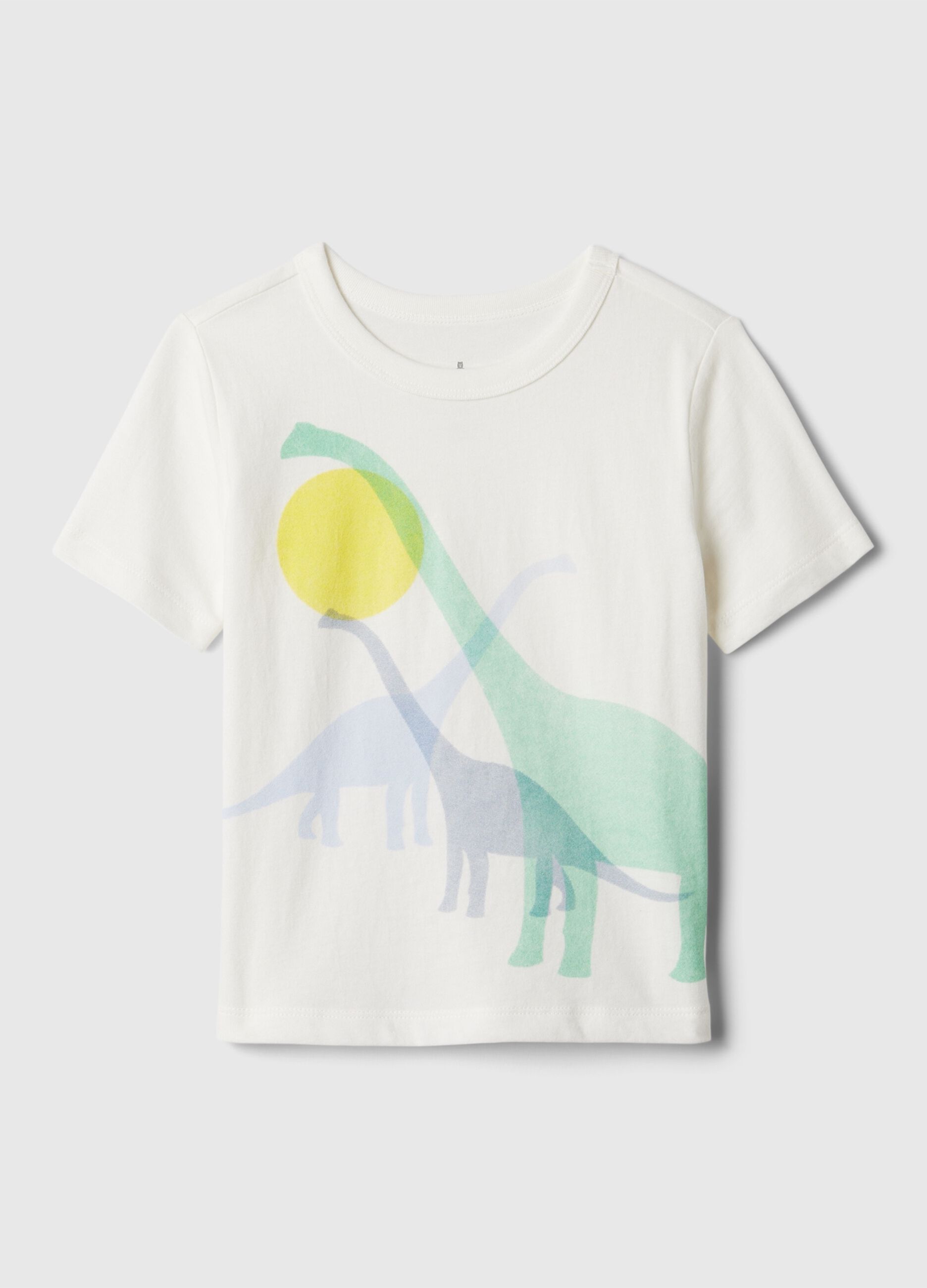 Cotton T-shirt with dinosaurs print
