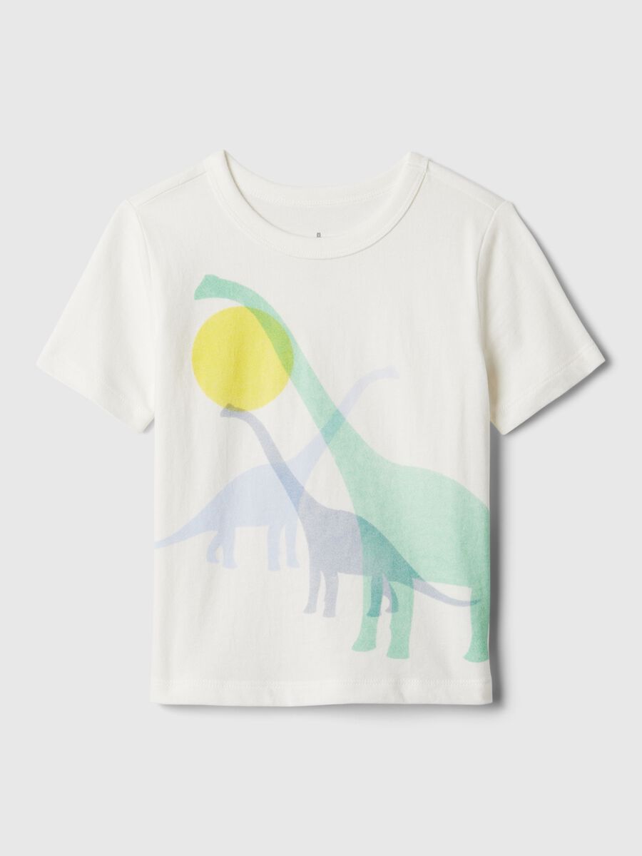 Cotton T-shirt with dinosaurs print Newborn Boy_0