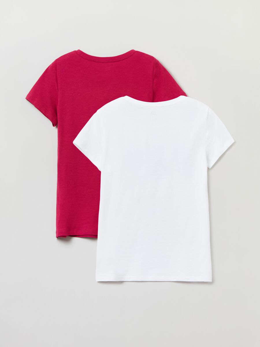 Bipack t-shirt in cotone con stampa logo Donna_5