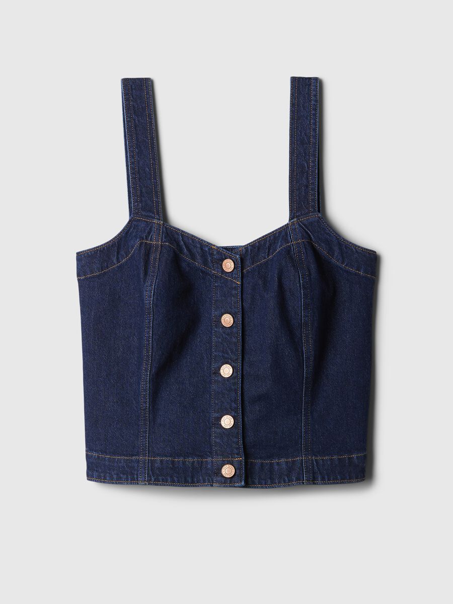 Denim top with buttons Woman_3