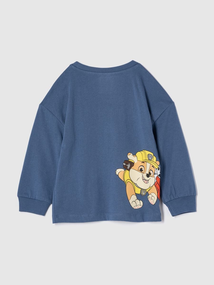 T-shirt in cotone stampa Paw Patrol e logo Bimbo_1