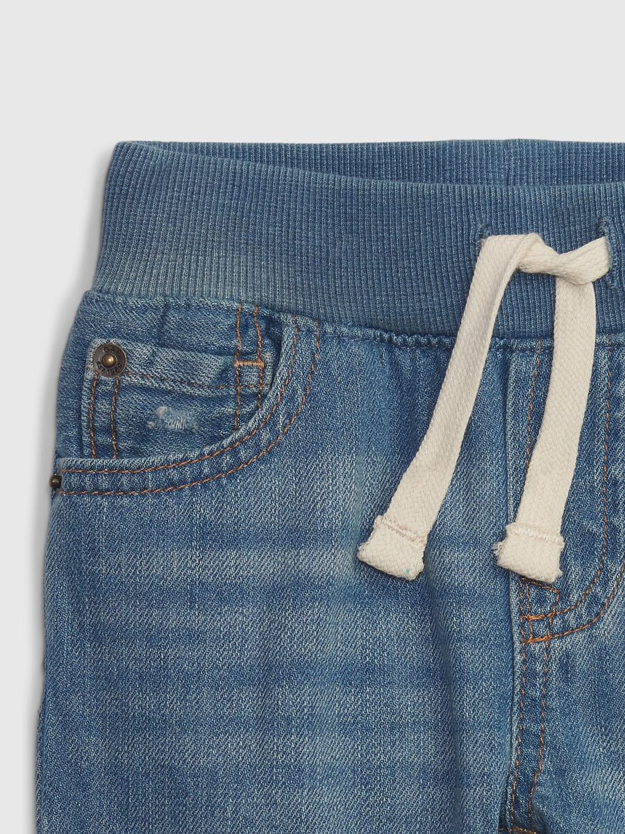 Joggers in denim con abrasioni Bimbo_2