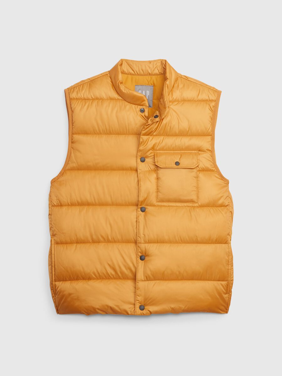Quilted gilet with buttons Man_3