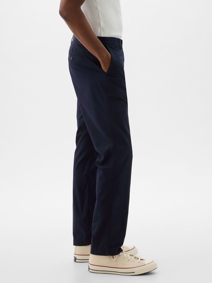 Chino trousers in poplin Man_3