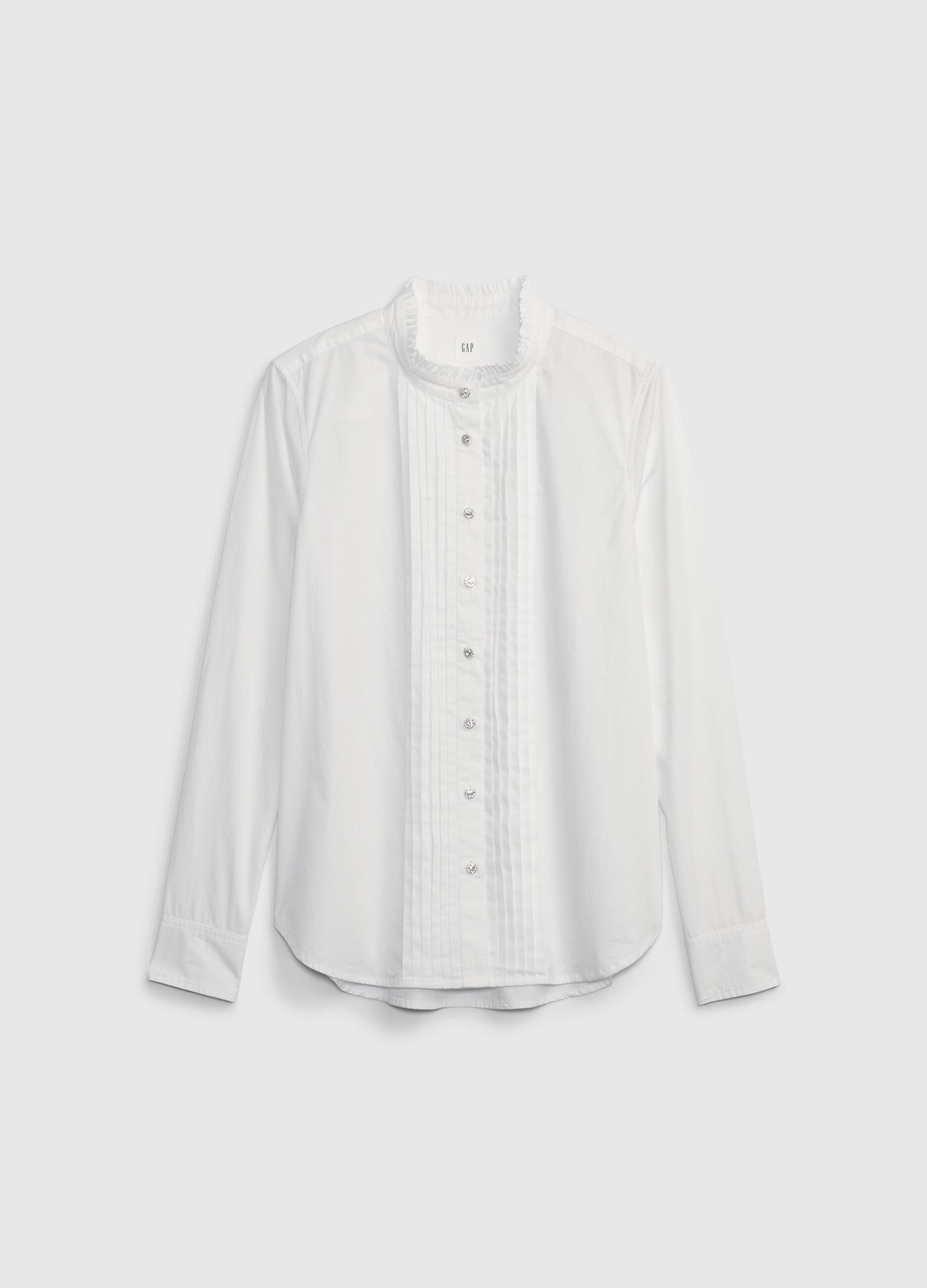 Camicia in cotone bio con bottoni gioiello_3