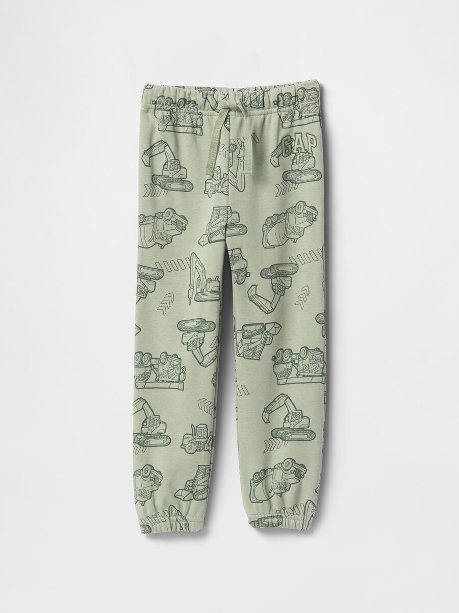 Pantaloni jogger verde con stampa GAP Bimbo_0