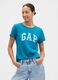 T-shirt azzurra in cotone_0