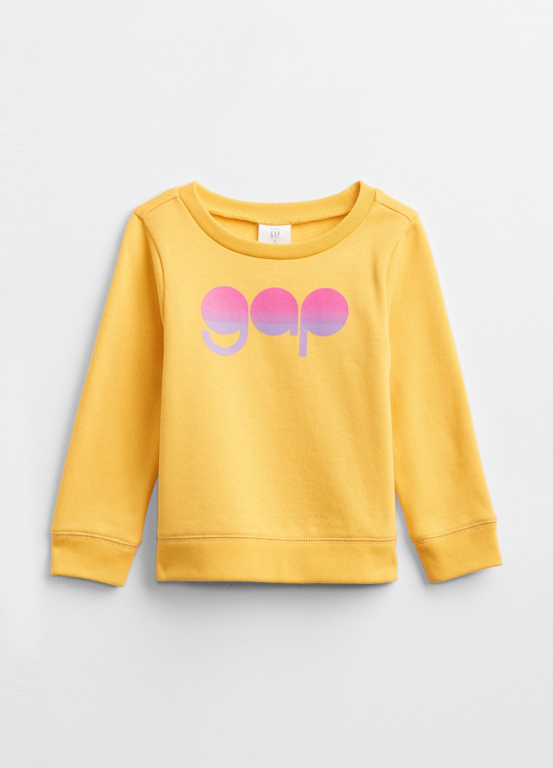 Sweatshirt with round neck and multicoloured logo print