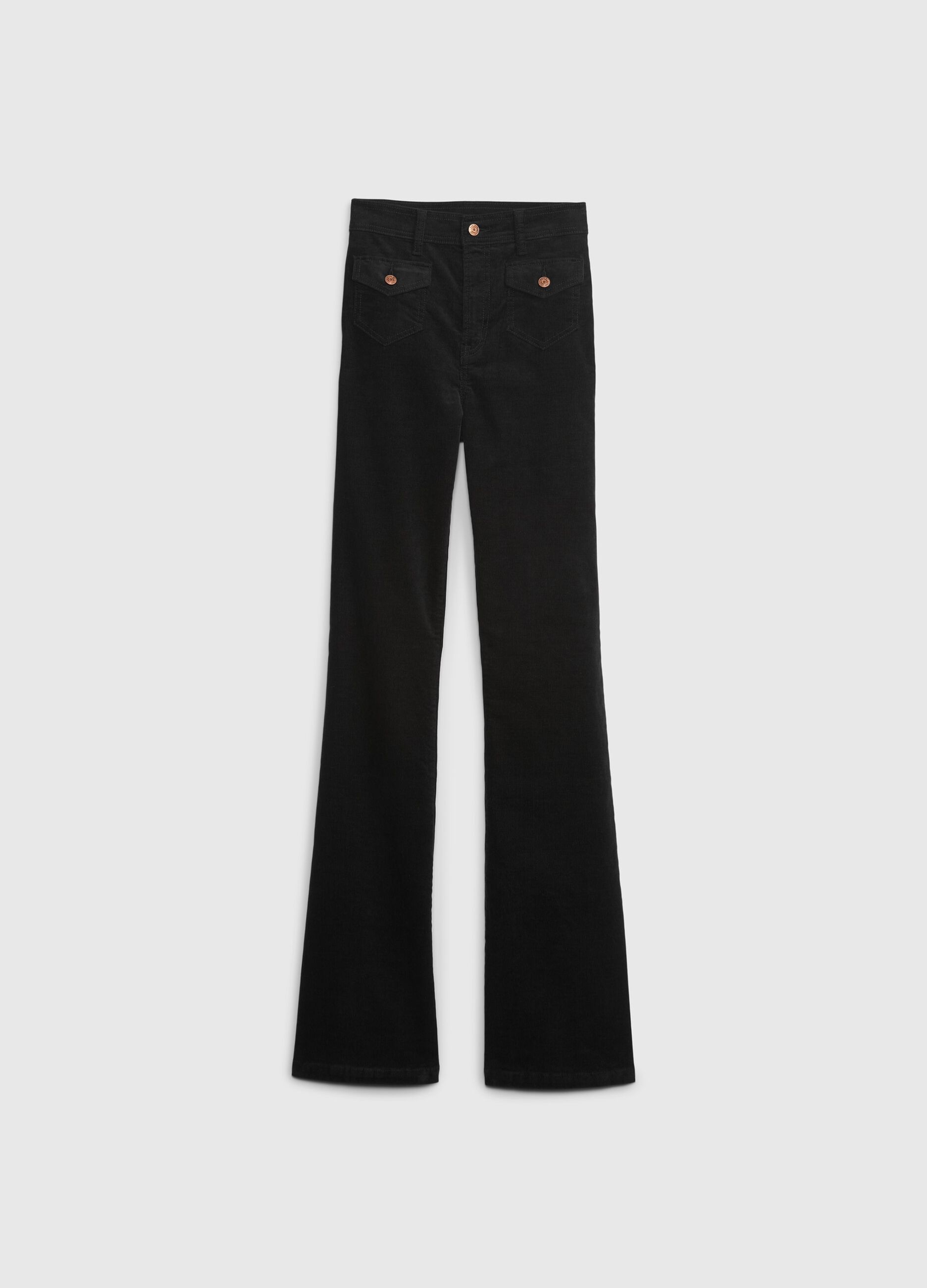 Flare-fit trousers in corduroy_5