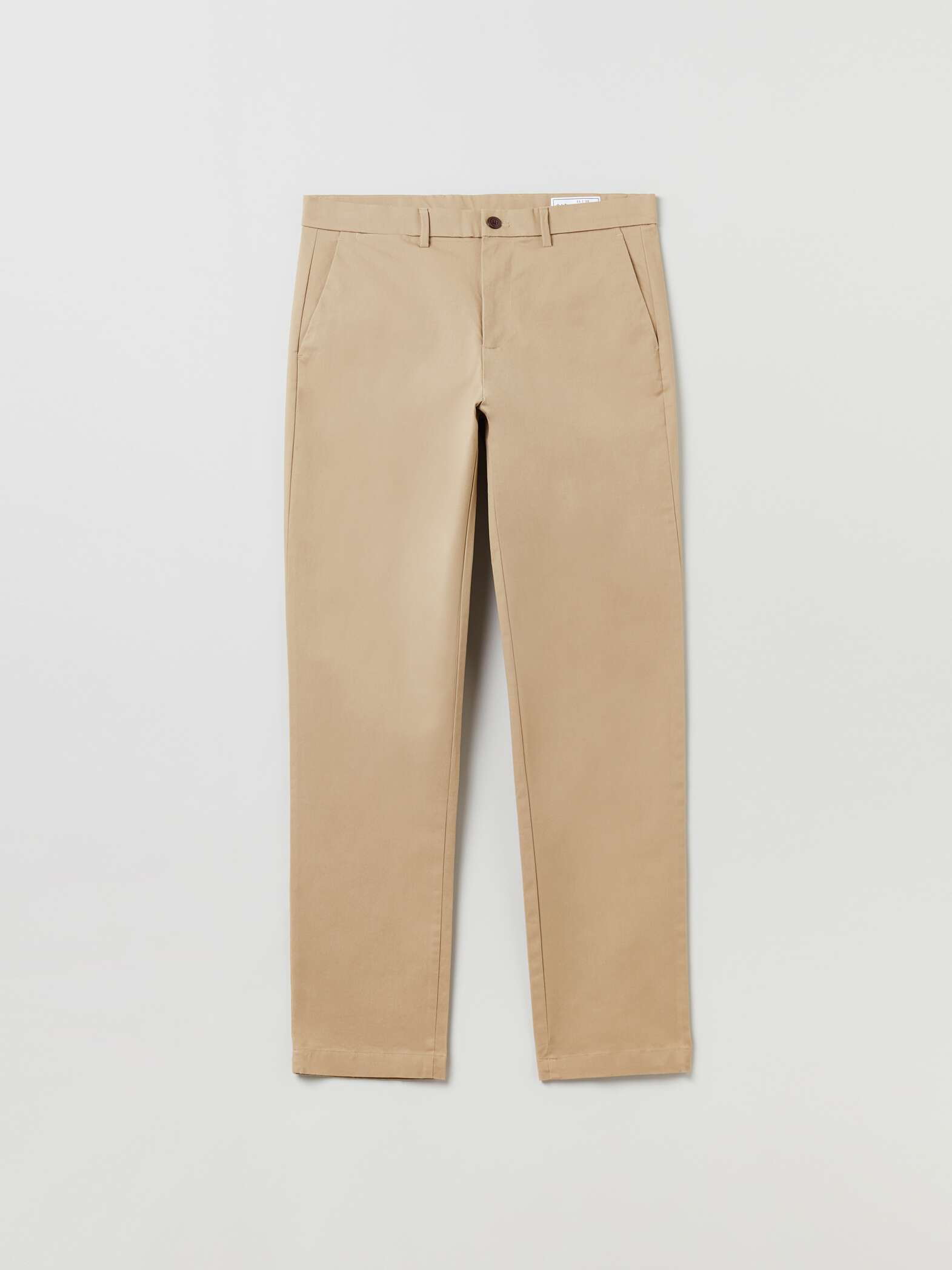 Pantaloni straight fit in cotone stretch_2