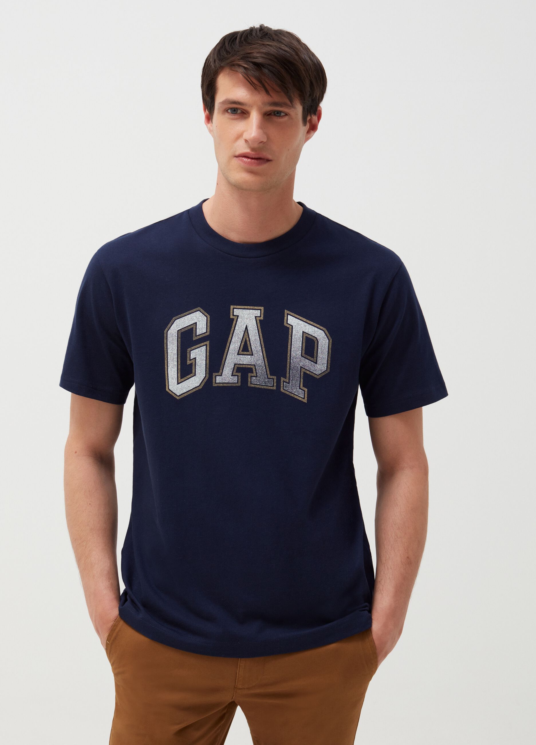 T-shirt in cotone con stampa logo
